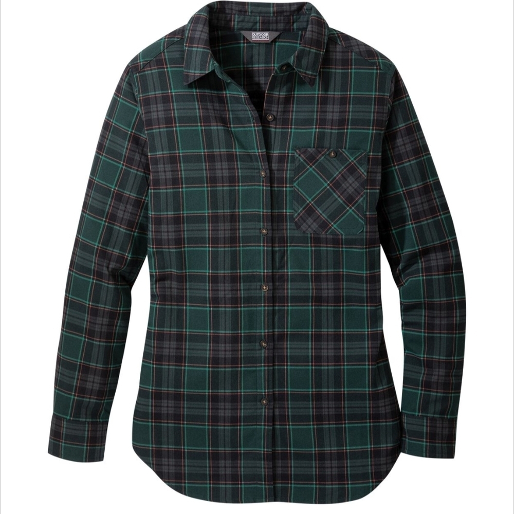 Outdoor Research Kulshan Flannel Tunic Button Down Shirt